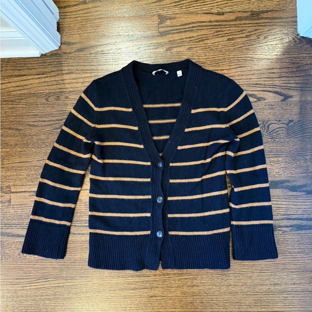 Vince Wool/Cashmere Striped Cardigan XS